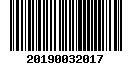 Tax roll barcode for property ID X001-00-021-029-0-000-00